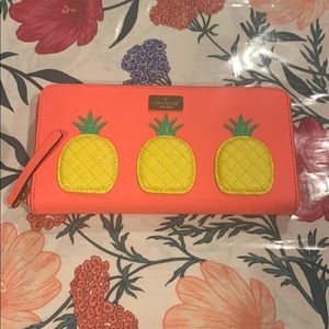Kate Spade Neon Pink Pineapple Wallet